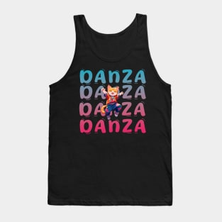 DANCE street cat illustration positive cute vibes. Tank Top